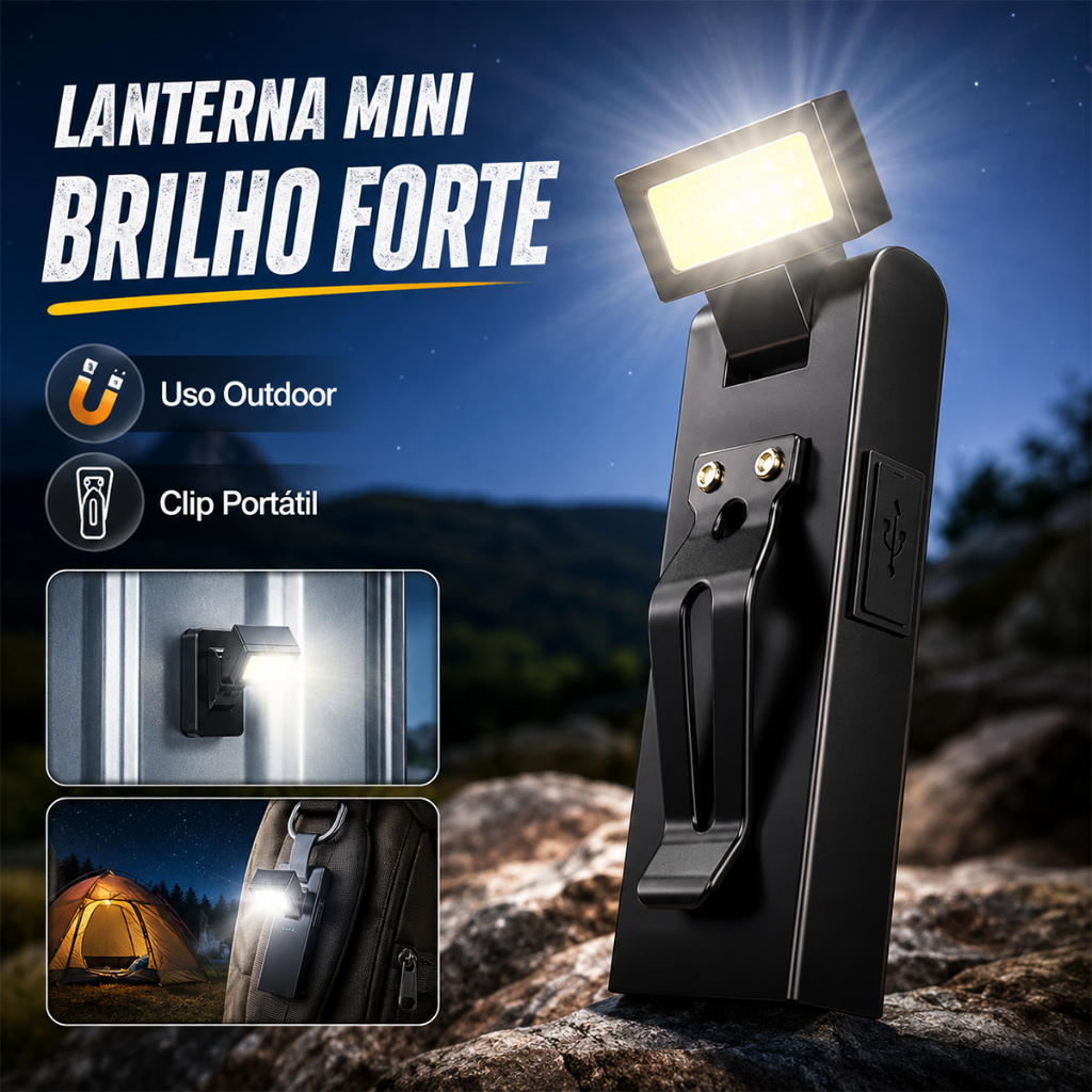 Rechargeable Magnetic Work Light cob Flashlight Suitable for Night Work Emergency Lamp