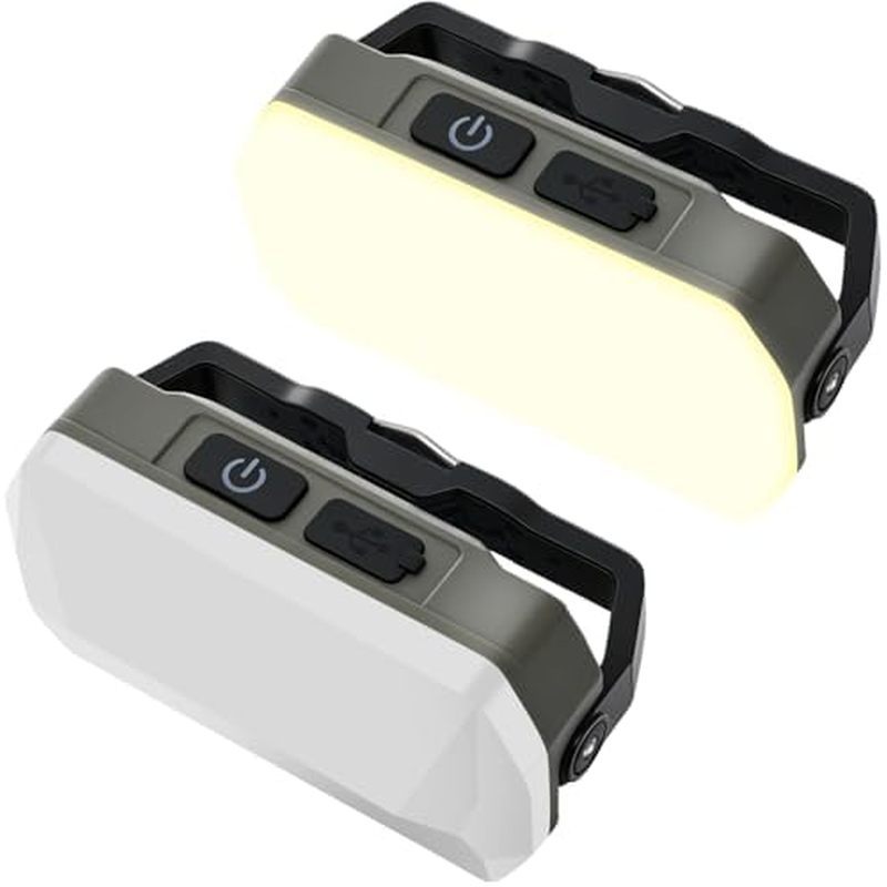 Lights 2Pack, 7500mAh Rechargeable Camp Light, 3 Color Temps Tent Light, Canopy Lights Outdoor, Magnetic Waterproof Cam
