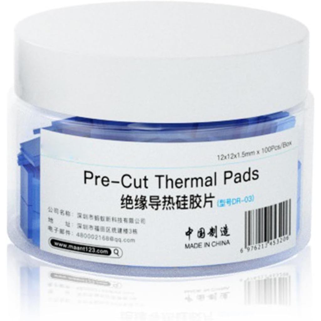 100pieces Thermal Insulating Silicone Heat Dissipation Sheet for Phone Repair Notebook Motherboard CPU Repair Pre Cut Ma