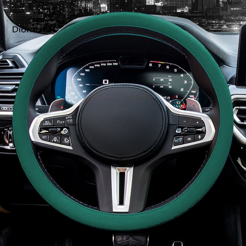 Automotive Steering Wheel Accessory Stylish Car Cover Silicone Anti-slip Sweat-proof Grip Universal Fit for Circular D-s