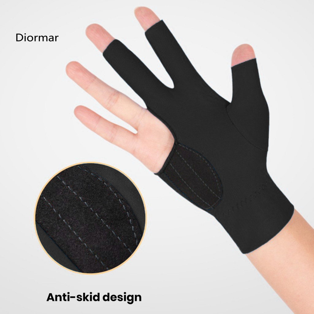 Breathable Billiards Glove 1pc Right Hand 3-finger for Men Women – Anti-slip Sweat-absorbing Snooker Cue Sport Perfect