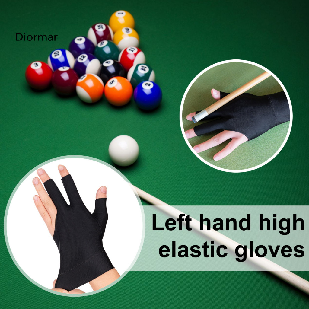 Women Snooker Glove Professional Billiards 1pc Left Hand for Men – 3-finger Cue Anti-slip Sweat-absorbing for Smooth