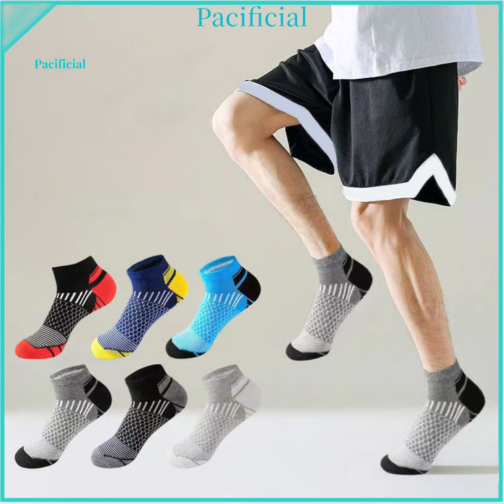 Sport Socks Sweat-absorbent 5 Pairs Men’s Low-cut Basketball – Moisture-wicking Breathable Anti-slip Ankle for Sport