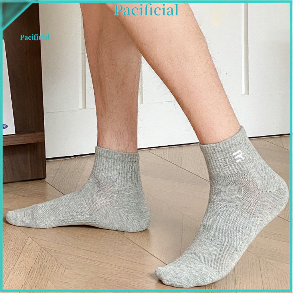 Men Cotton Socks Men’s Ankle – Breathable Anti-odor High Elasticity Anti-slip Sweat-absorbing Sports for Seasons Mid