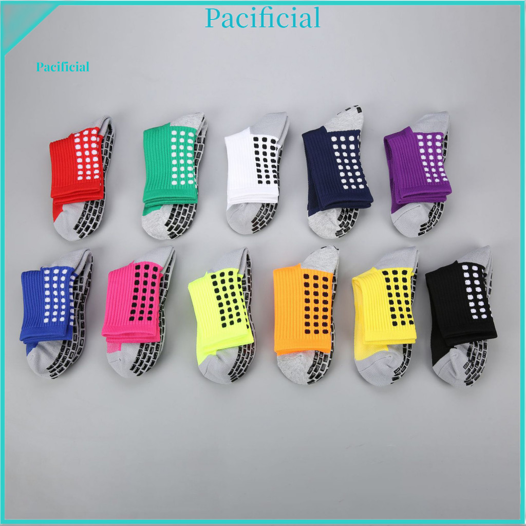 Football Socks with Silicone Pads 1 Pair Anti-slip Sports Bottom Mid-calf Sweat-absorbing High Elasticity Breathable Kni