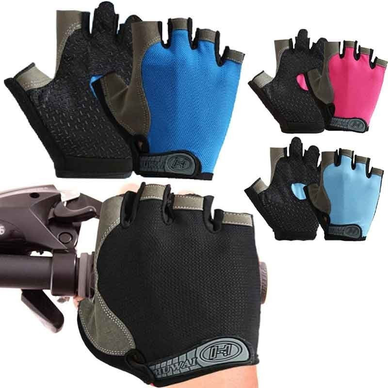 Anti-slip Anti-sweat Half Finger Gloves Motorcycle Bike Bicycle Cycling MTB Road Sports Breathable Gloves*-&**&&***&*