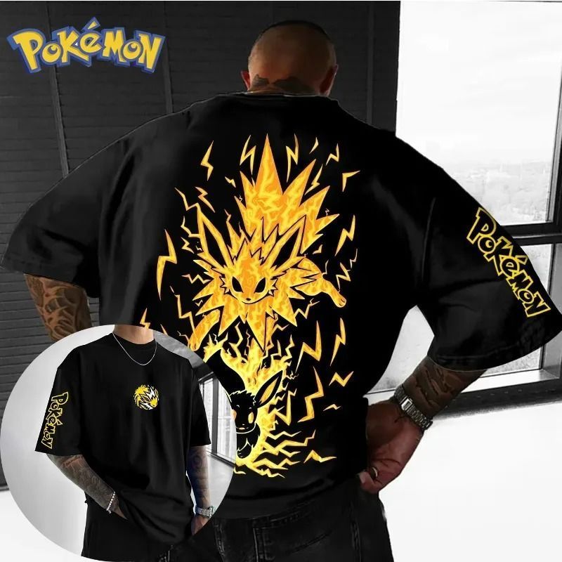 Camiseta Pok Electric Shock Oversized Unissex Plus Size PP ao G6 100% Algodão Aftersoul