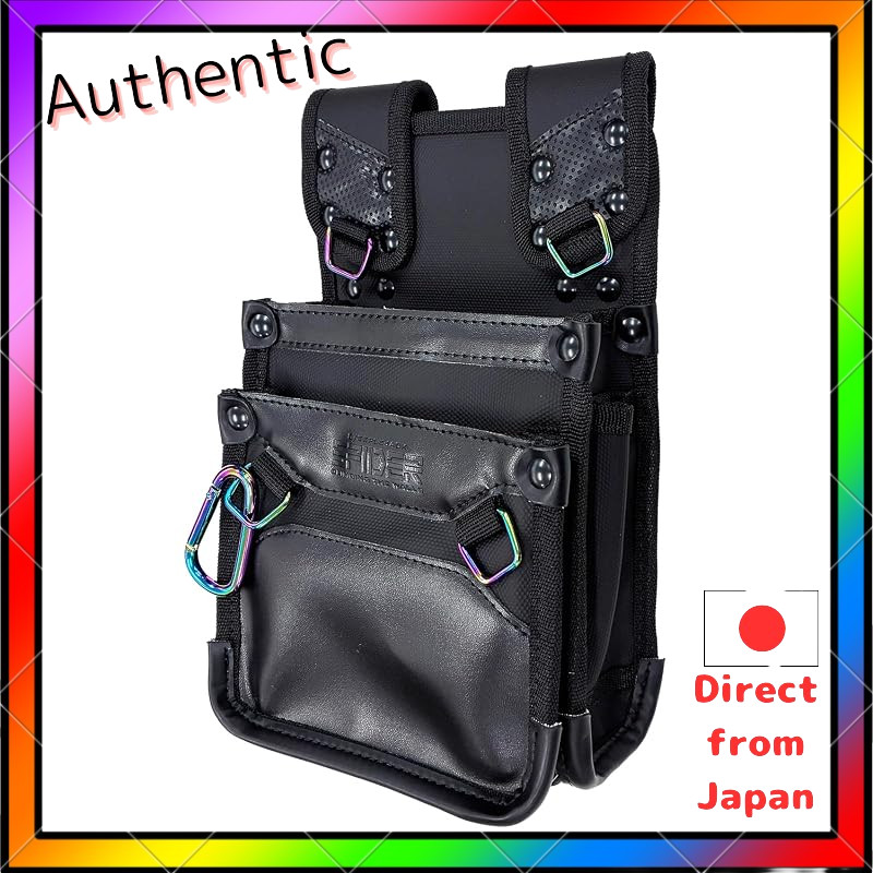 SK11 SPIDER Multi-Compartment Tool Pouch and Waist Bag with D-Ring, Carabiner, and Embossed SPIDER Logo – Durable Canvas