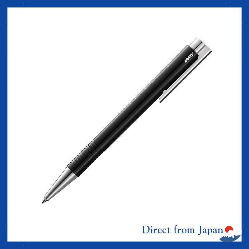 LAMY logo M+ - Elegant Durable Plastic Case Ballpoint Pen - Medium Nib - Includes Large Capacity Refill LAMY M 16 (Black