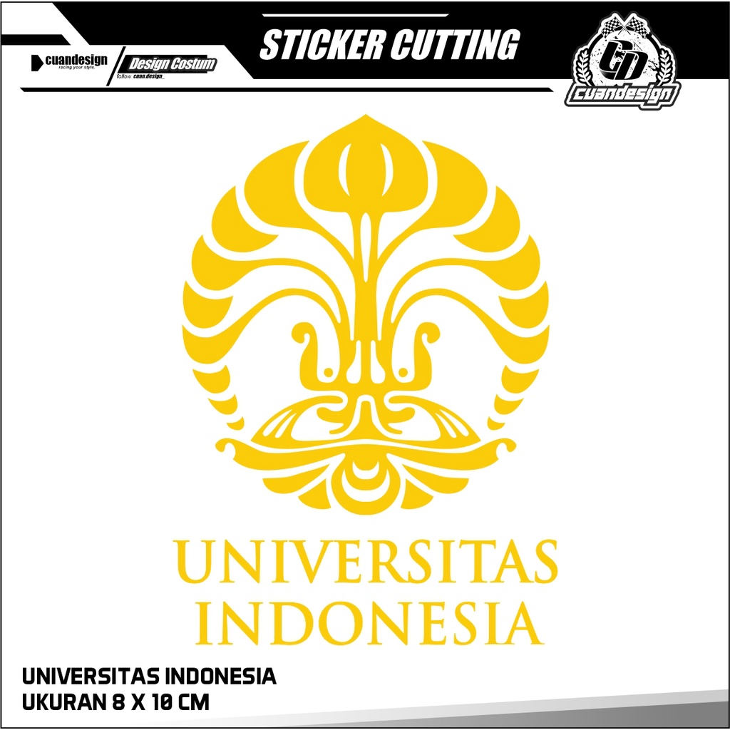 Campus STICKER LOGO UI CUTTING Universidade Da Indonésia Cola Forte E Durável Impermeável