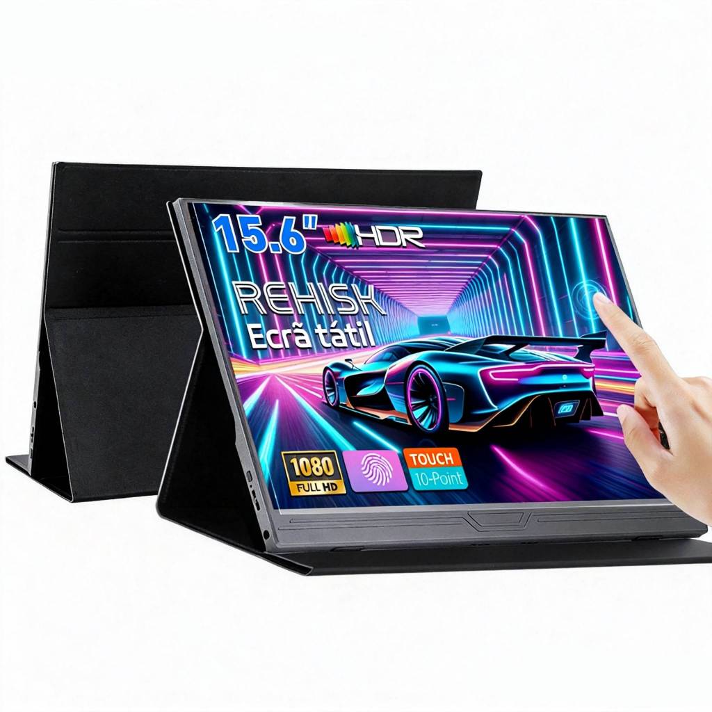 Monitor Gamer Portátil Touchscreen 15,6