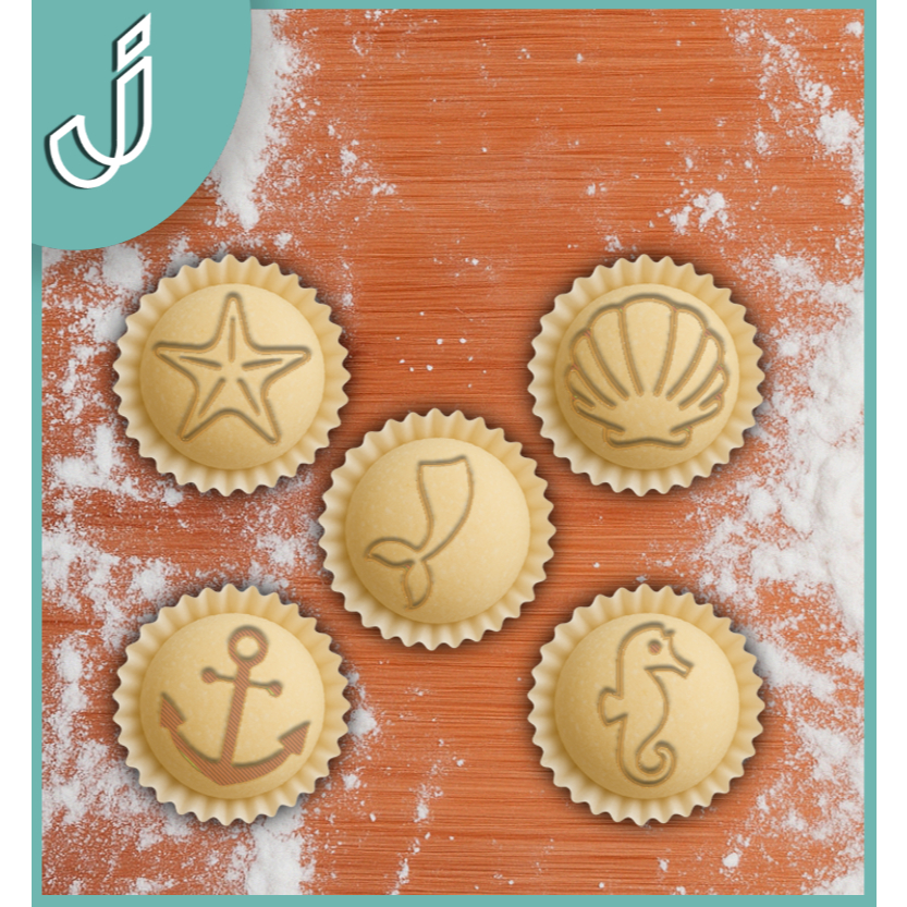 Carimbos FUNDO DO MAR p/ decorar Brigadeiros Docinhos Molde Festa Confeitaria
