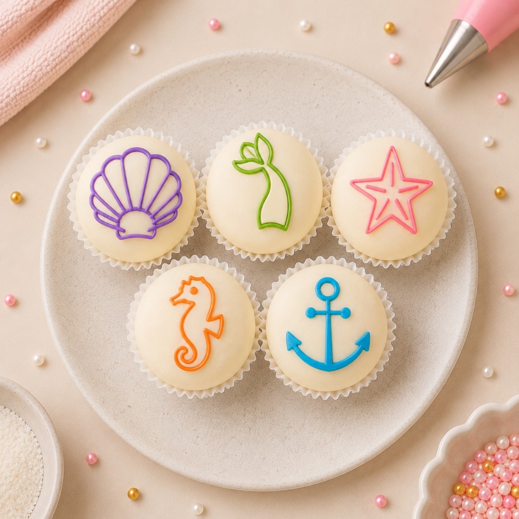 Kit 6 Carimbos Brigadeiro Tema fundo do Mar Fofinhos Para Docinhos  Confeitaria Moldes