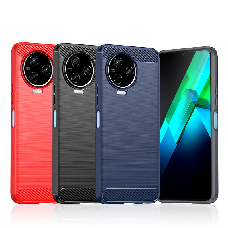 Capa Preta À Prova De Choque Para Infinix Note 12 Pro , Textura Macia , Fio , Desenho , Proteção Durável , Caixa De Tele