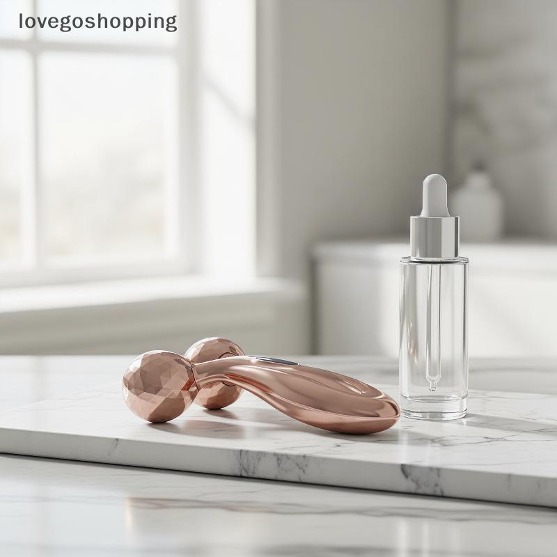 [lovego] 3D Dual Roller Face Massager Pele Aperto Levantamento Removedor De Rugas Ferramenta Portátil Para Viagens Uso D