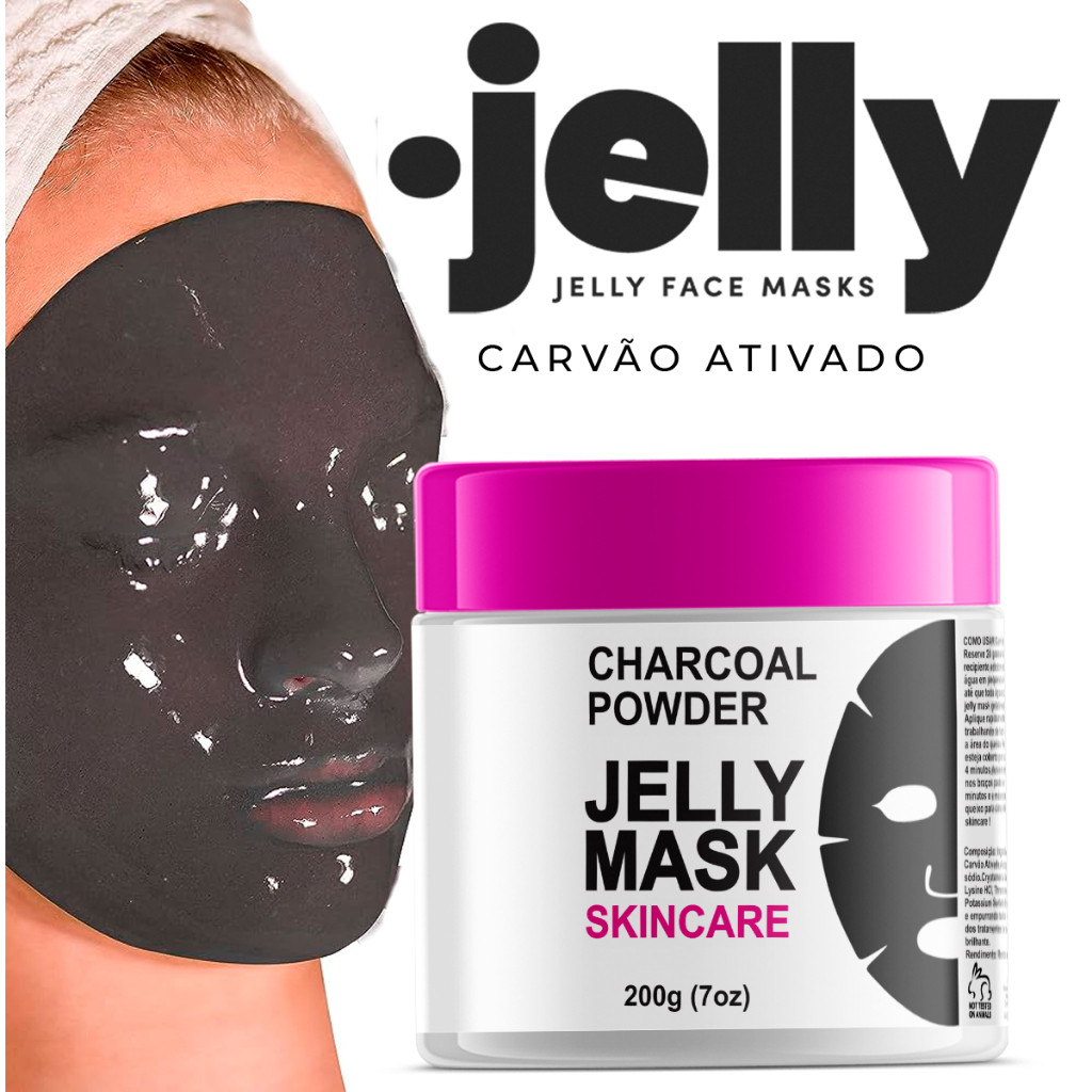 Máscara facial de carvão ativado detox/dermarroler/dermapen/microagulhamento