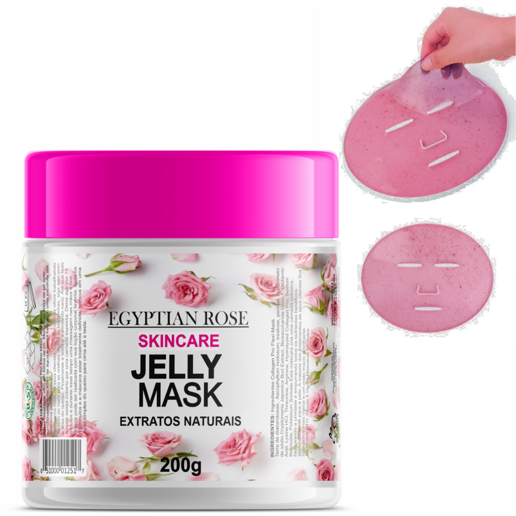 kit de 1 máscara de geleia facial jelly face mask pós dermaroler e dermapen  + 1 molde reutilizável