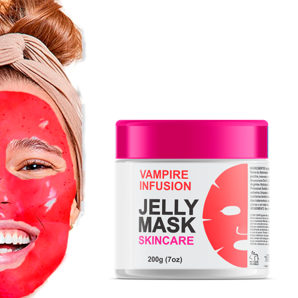 kit 1 pote de máscara infusão de ativos pós limpeza de pele máscara facial cicatrizante dermarroler