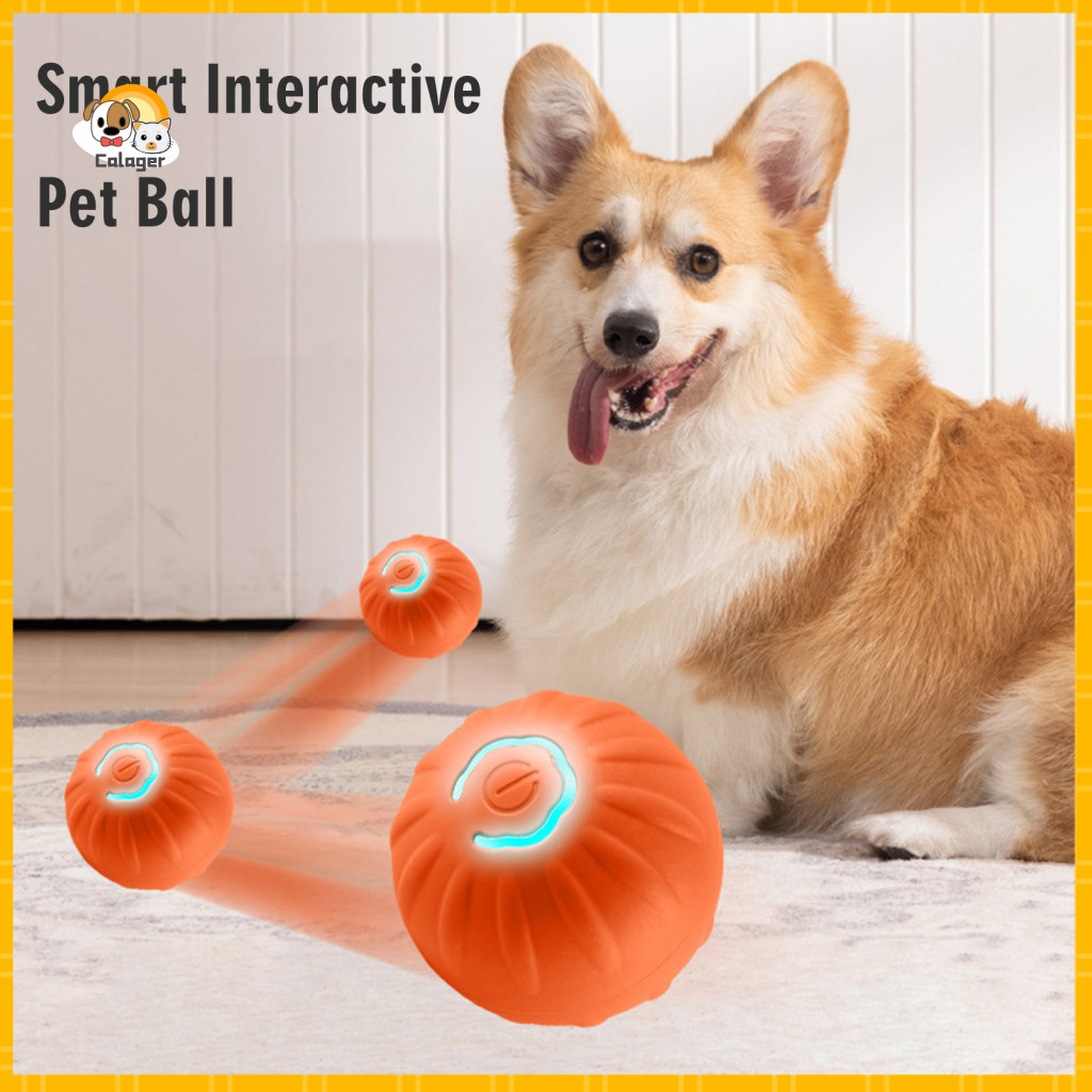Rolling Ball Toy for Dogs Bite-resistant Dog 1pc/2pcs Usb Rechargeable Pet with Led Light – Automatic Moving Electric