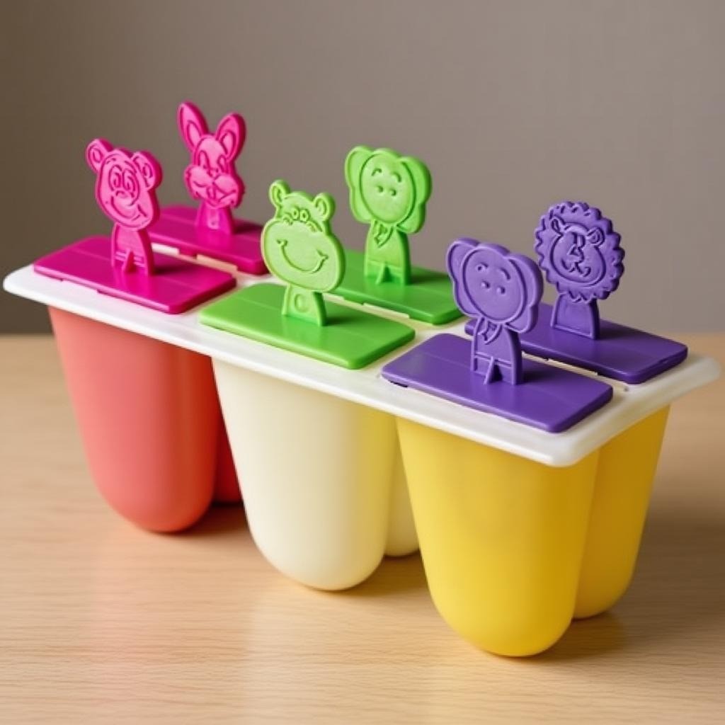 Forma para Picolé Caseiro com 6 Cavidades Divertidas - Molde para Sorvete
