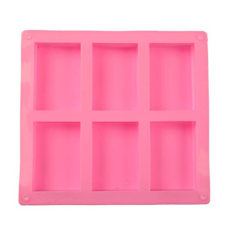 Molde Retangular De Silicone Para Sabão , 6 Células , Fabricação De Decorativo Caseiro , Boutique De Moldes
