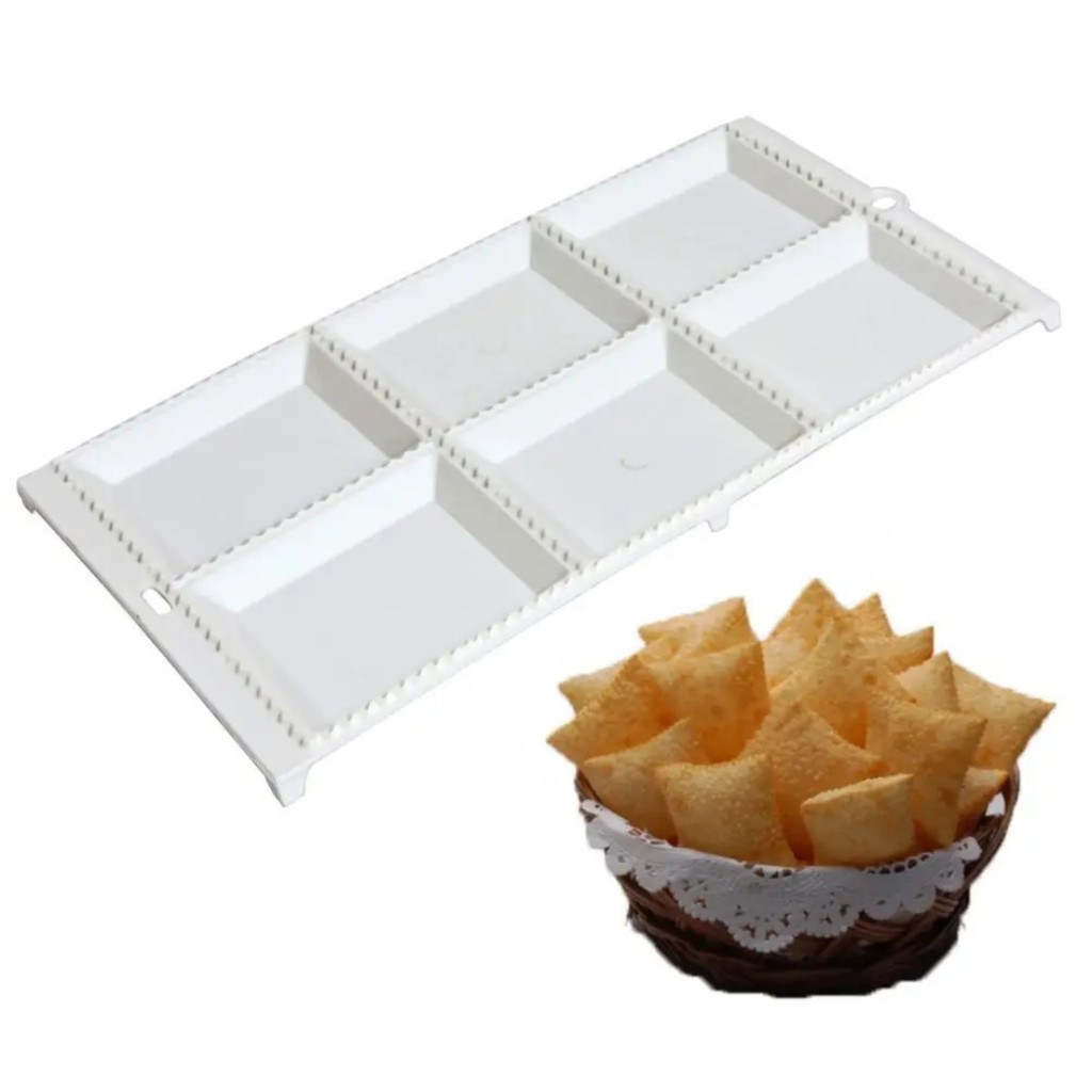Forma Pastel Raviole 6 Cavidades Molde Para Massa Caseira