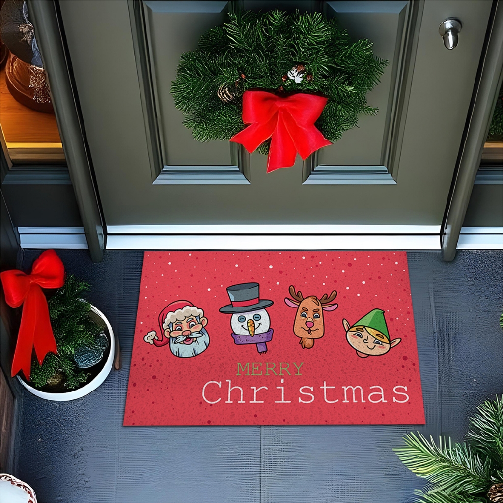 Tapete 60X40 Divertido Para Porta Merry Christmas Natal 2 Premium Ca934