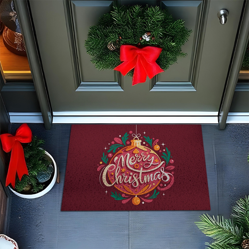 Tapete 60X40 Divertido Para Porta Merry Christmas Premium Nt043