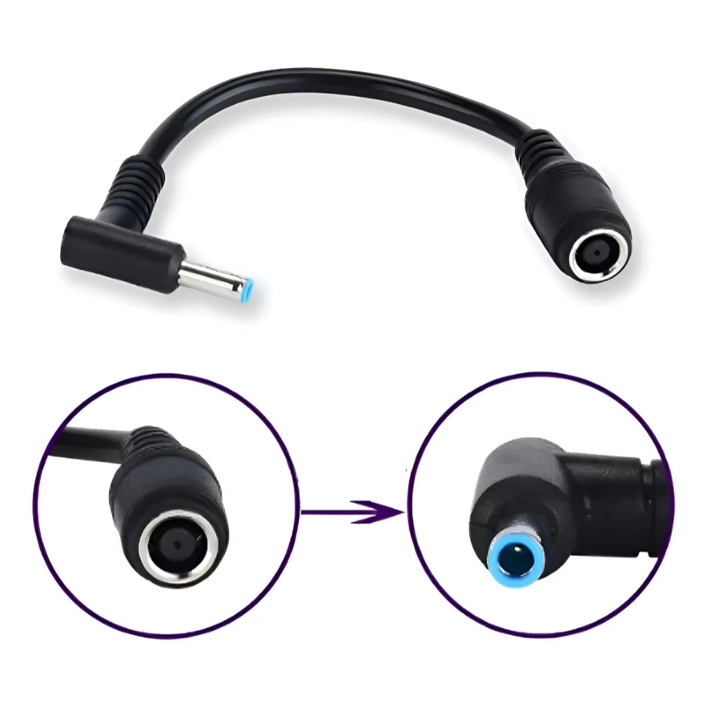Cabo Adaptador Conector Fonte Dell 7.4x5.0 - 4.5x3