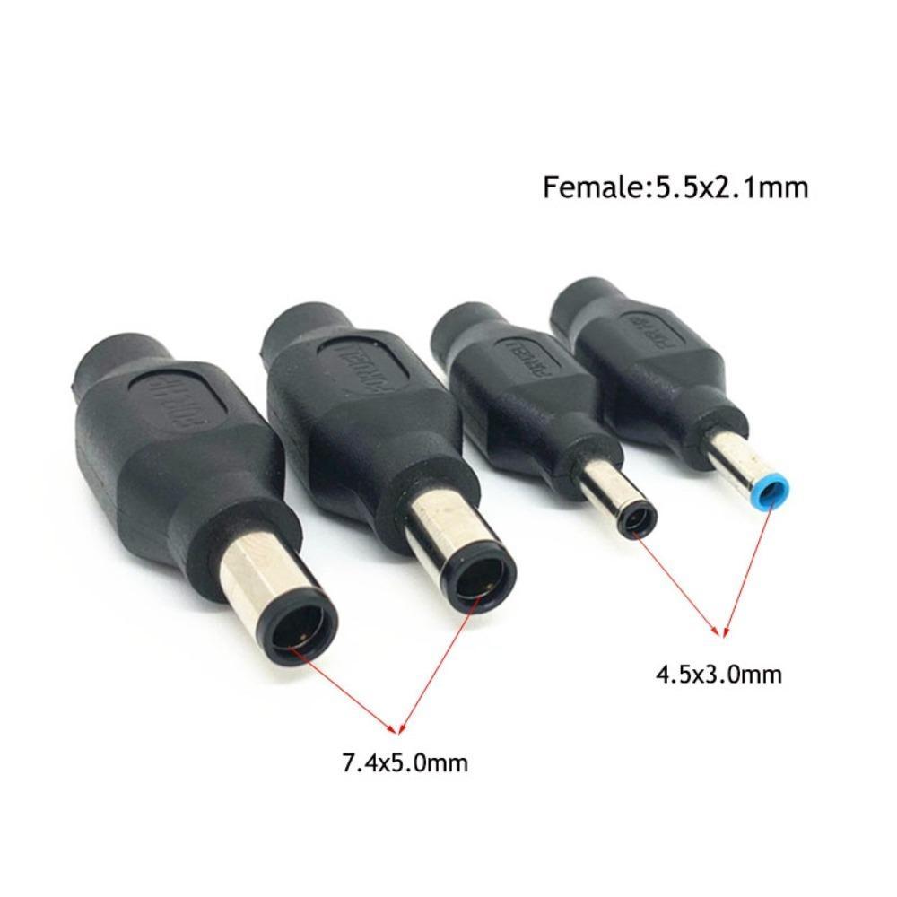 Plugue De Alimentação Fêmea DC Macho Para 4.5x3.0mm 7.4x5.0mm Com Conversor De Pino