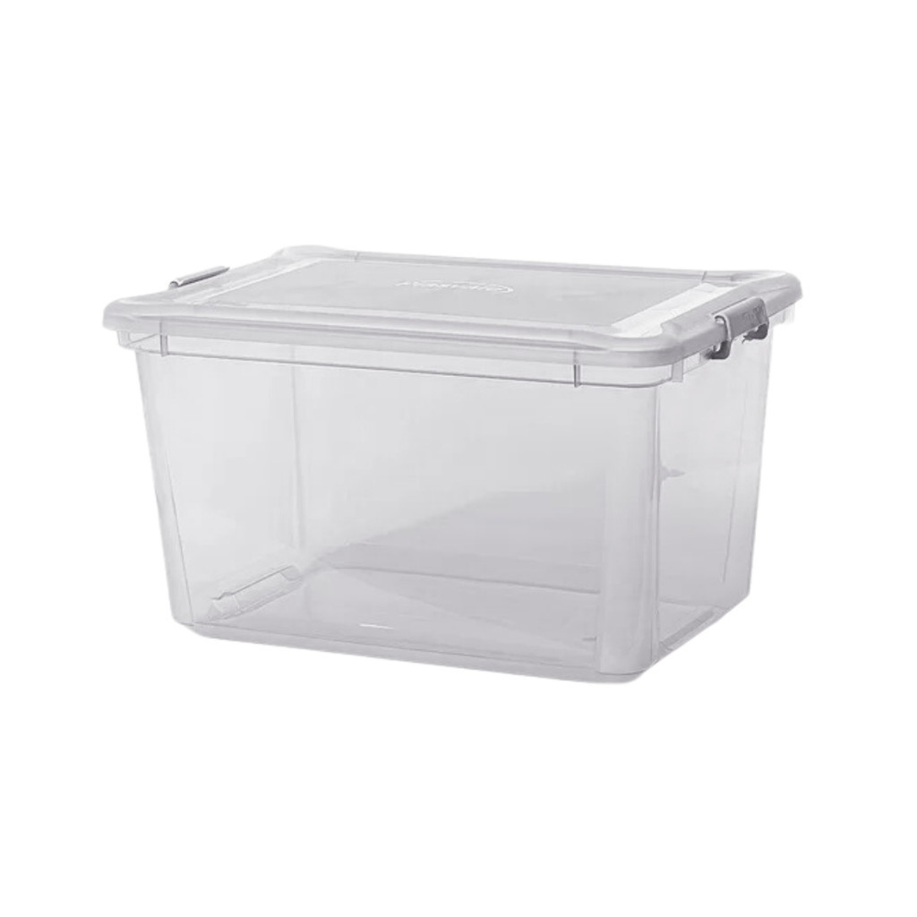 Caixa Organizadora Multiuso Plástico Brinquedos 35L/50L C/ Tampa