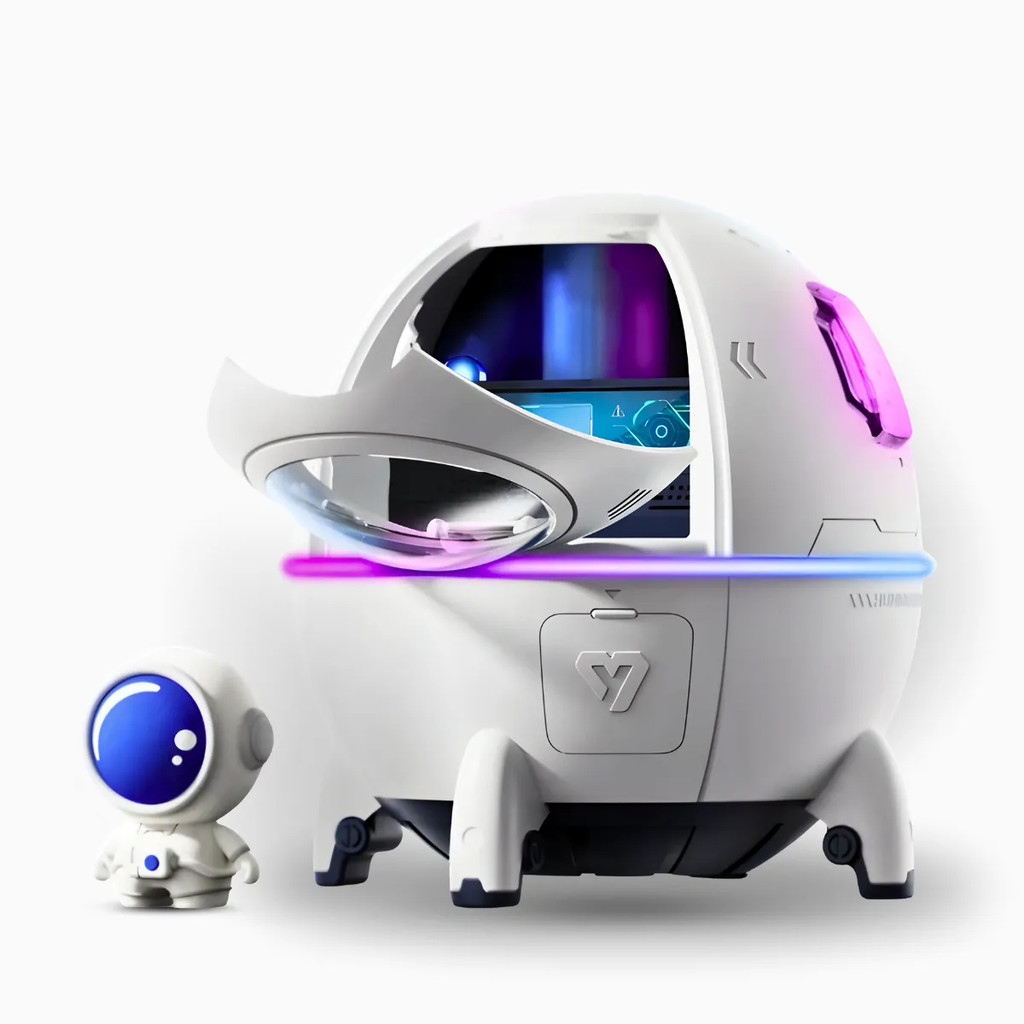 Umidificador Espacial Astronauta USB LED Space Capsule