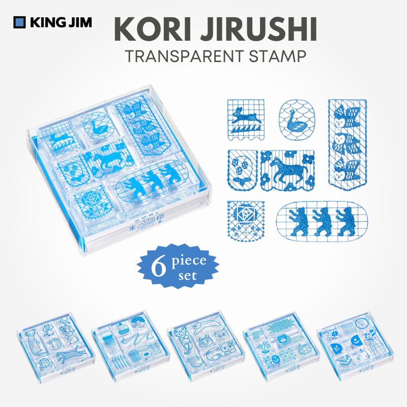 KING JIM Transparent Stamp "Ice Mark" 6-Piece Set