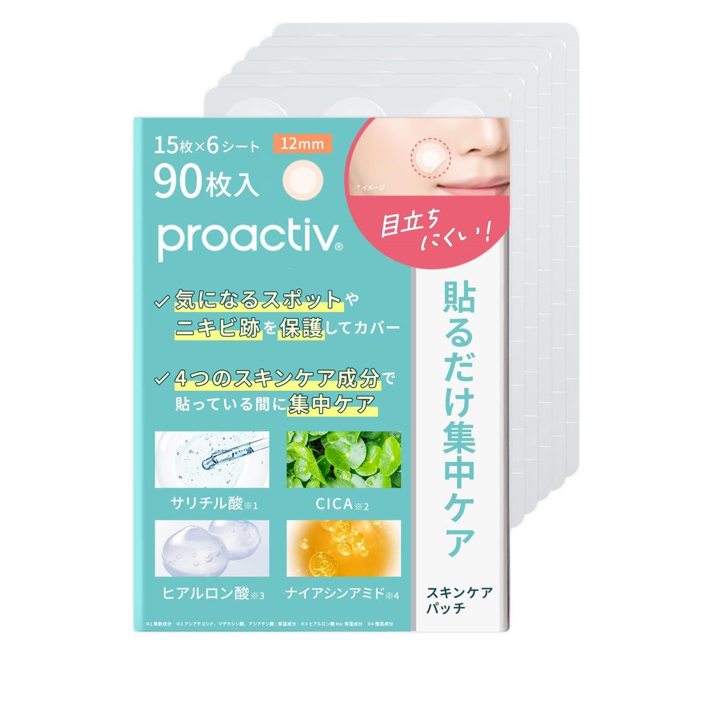 [Transparent Type, Less Noticeable] Proactiv Skin Care Patch 90 Pieces (15 Pieces x 6 Sheets) [Eco Pack Version] Set, St