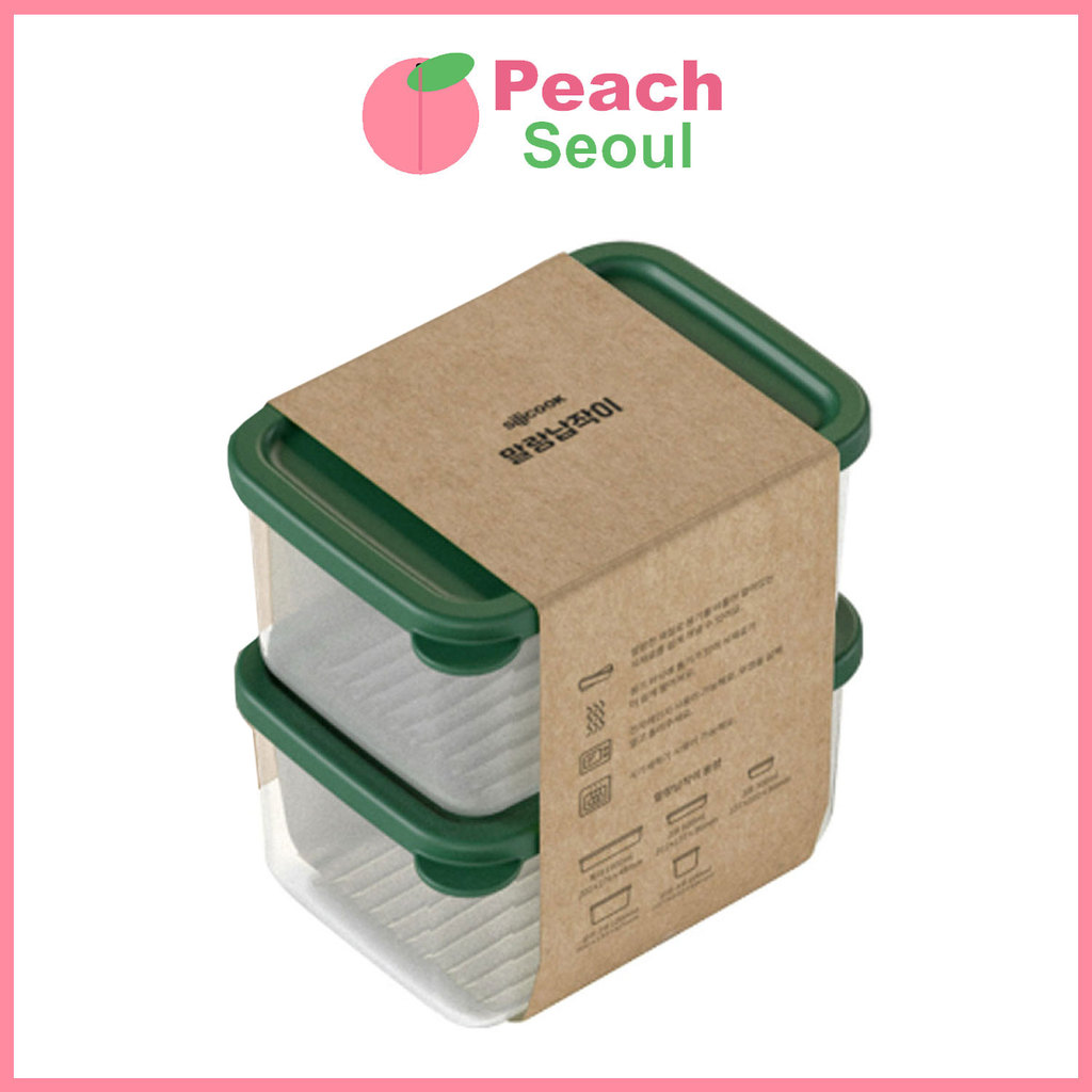 [Silicook] Transparent Storage Jar Food Storage & Organization Container Soft, Deep, No. 3, 2-Piece Set / Made in Korea