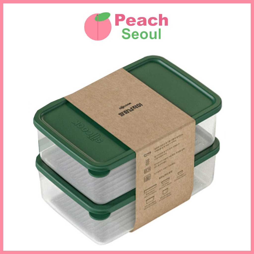 [Silicook] Transparent Storage Jar Food Storage & Organization Container Soft,  Deep, No. 2, 2-Piece Set / Made in Korea