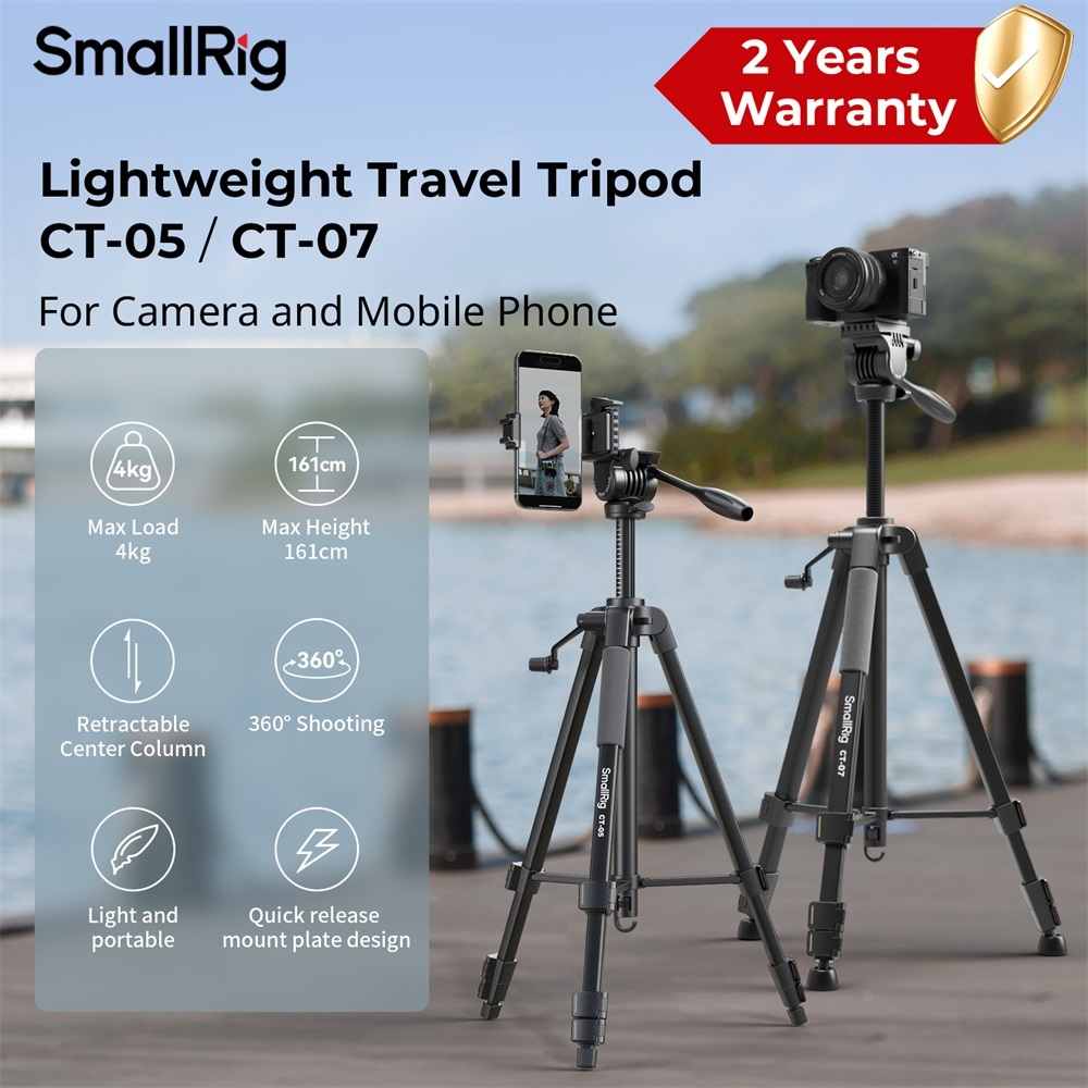 SmallRig Tripé De Viagem Leve Para Câmera Telefone Com Cabeça Fluida Celular DSLR Sem Espelho Vlogging # 4687 4688 4689
