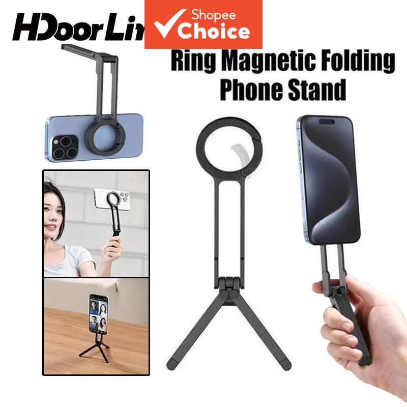 HdoorLink Suporte de Tripé Magnético Dobrável para Celular para Telefone 16 15 14 Portátil com Mosquetão para Viagem