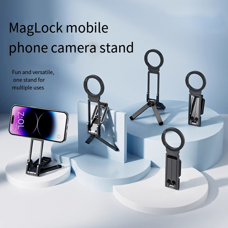 HdoorLink Suporte Magnético Portátil Dobrável Giratório 360° Para Viagem, Mesa, Avião, Trem