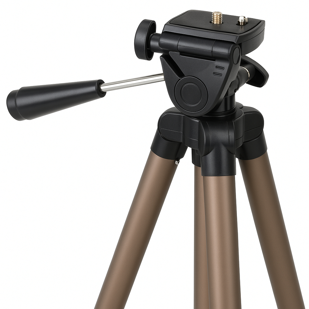 Tripé 125cm de Altura com Cabeça de 3 Vias Para Viagens Weifeng para Câmeras e Filmadoras Estúdio