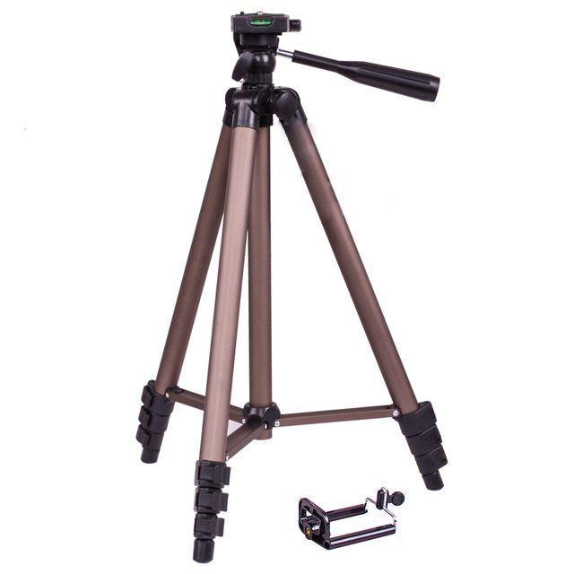 Tripé 125cm Com Suporte Para Celular Vias para Câmeras e Filmadoras Para Viagens Seguras WT-3130