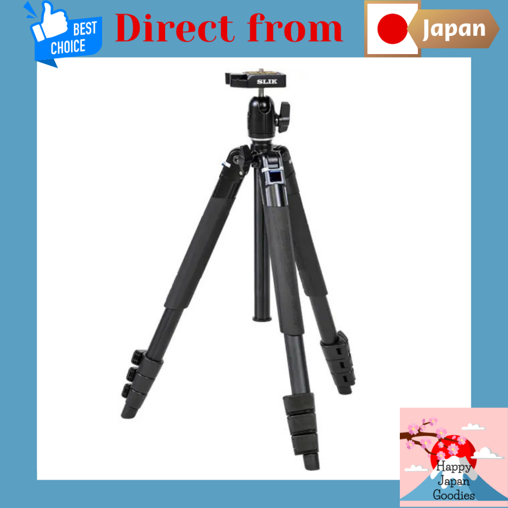 SLIK Airy M100 Travel Tripod | Aluminum 4-Section Lever-Lock | Ball Head Included [Direct from Japan]