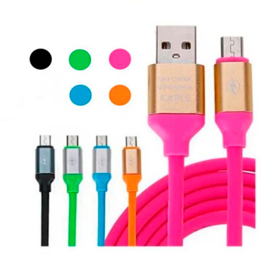 Cabo Usb cores variadas carregamento saida v8