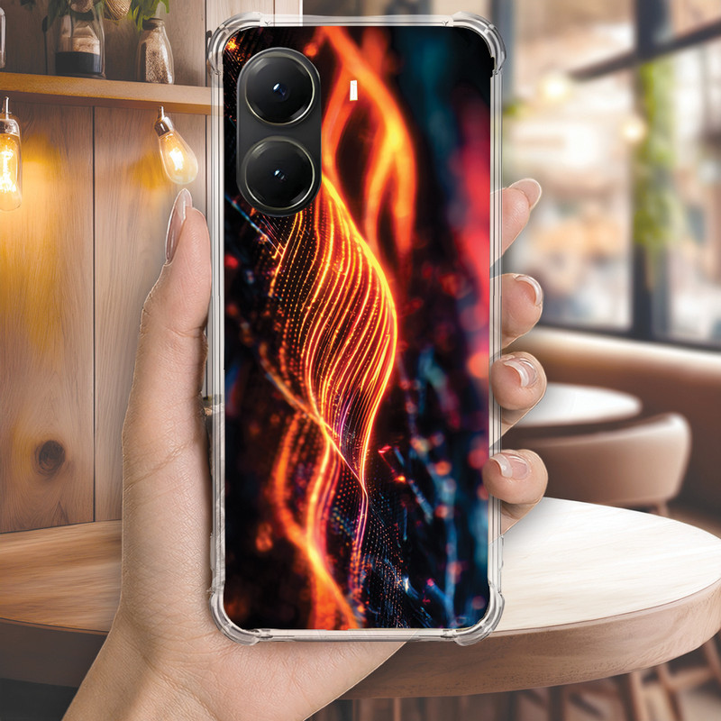 Capa Capinha REDMI NOTE 14 PRO PLUS 13 12 TURBO 11 10 10S 9T 9S Anti-impacto Personalizada cyber NEON hacker (4272)