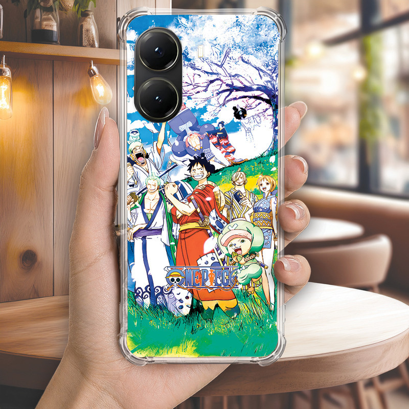 Capa Capinha REDMI NOTE 14 PRO PLUS 13 12 TURBO 11 10 10S 9T 9S Anti-impacto Personalizada anime ONE PIECE (4080)