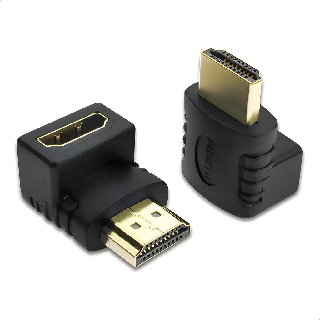 Pack 2 Adaptadores Hdmi De 90 Graus Fêmea Para Fêmea Full Hd Oyeoye