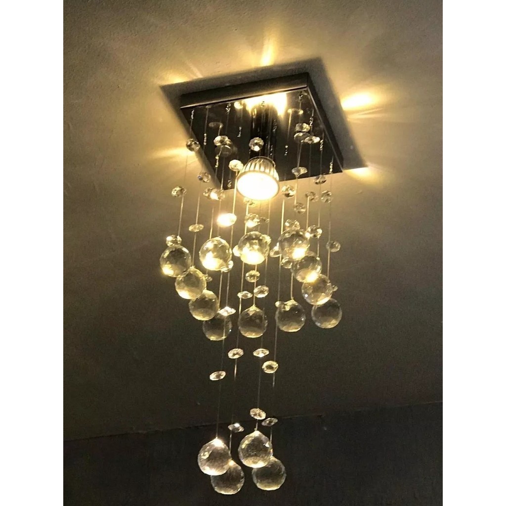 Lustre De  Cristal Verdadeiro K9 Vai Montado Sala, Quarto