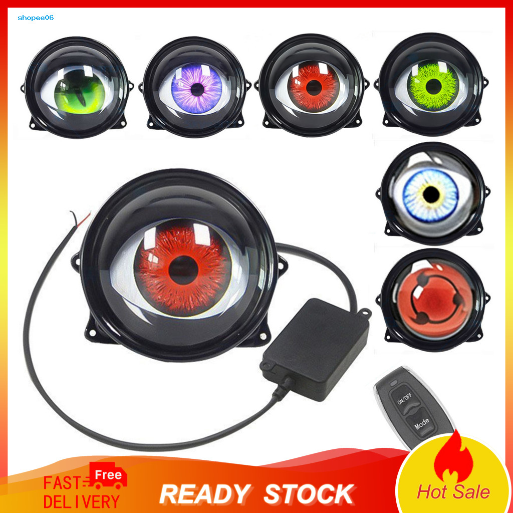 Adjustable Light Modes Dynamic Demon Eye Projector 3-inch Led Devil Headlights with Remote Control 6-mode Color Fog Lamp