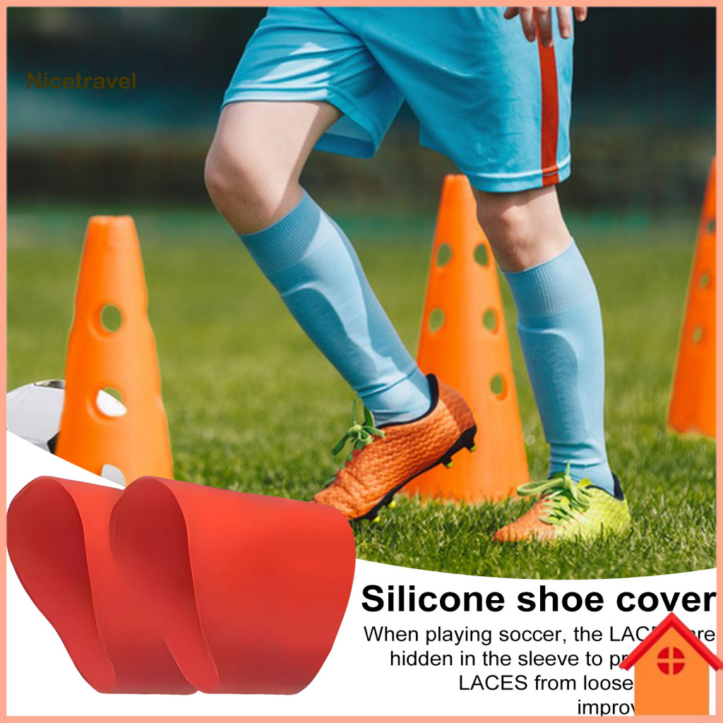 Adjustable Football Shoe Lace Guard Flexible Sports Cover Soccer Cleat Covers Silicone Shoelace Bands for Youth Baseball