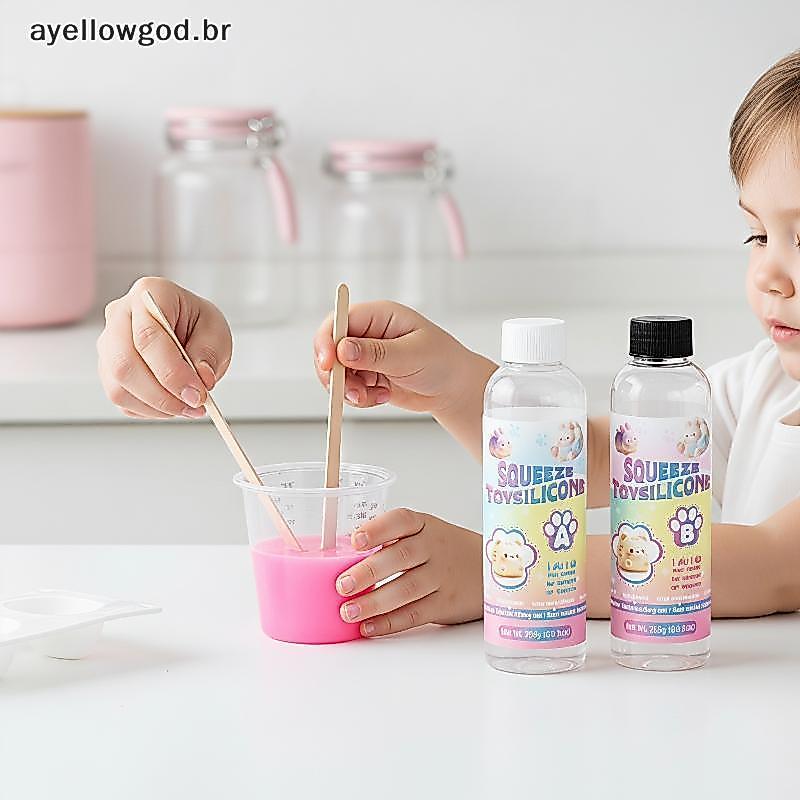 AYBR 2 Pa 1 : 1 Resina Epóxi AB Cola Gel Líquido Macio Baixo Odor Para Fundição De Molde De Silicone DIY Arte Artesanal